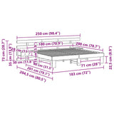 Bed Frame with Headboard Brown 180 x 200 cm Solid Pine Wood 3385681