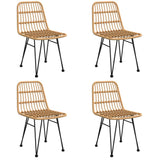 5 Piece Garden Dining Set Poly Rattan 3157874
