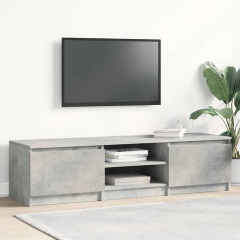 TV Cabinet Concrete Grey 140x40x35.5 cm Engineered Wood 800652