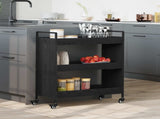 Kitchen Trolley Black Oak 70 x 30 x 82 cm Engineered Wood 879626