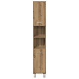 Bathroom Cabinet Artisan Oak 30x30x179 cm Engineered Wood 856141