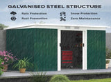 9ft x 4ft Metal Garden Shed, Outdoor Tool House with Foundation Kit, Ventilations and Double Doors, T3398P317791