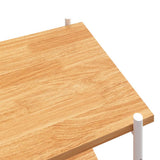 3-Tier Shelving Unit White and Oak 80x40x92 cm 336342