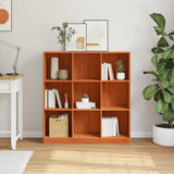 Book Cabinet Wax Brown 104 x 33 x 110 cm Solid Pine Wood 869874