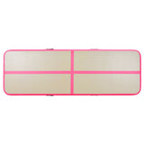 91924 Inflatable Gymnastics Mat with Pump 700x100x10 cm PVC Pink