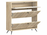 Shoe Cabinet BREDA 78 x 24 x 103 cm Engineered Wood Sonoma Oak 897537