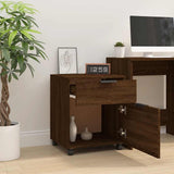 Mobile File Cabinet with Wheels Brown Oak 45x38x54 cm Engineered Wood 817137