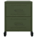 ZNTS Bedside Cabinet Olive Green 36x39x43.5 cm Steel 846634