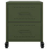 ZNTS Bedside Cabinet Olive Green 36x39x43.5 cm Steel 846634