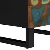 Highboard with 3 Doors 40x33x110 cm Solid Wood Reclaimed&Iron 352931