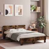 Bed Frame without Mattress Smoked Oak 135x190 cm Double 3207445