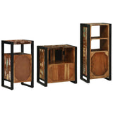 Bathroom Furniture Set 3 pcs Multicolour Solid Reclaimed Wood 3305625