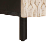 Bedside Cabinet White 40 x 33 x 46 cm Solid Mango Wood 4017870