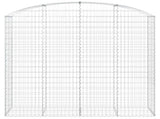 Arched Gabion Basket 200x50x180/200 cm Galvanised Iron 153479