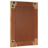 Bathroom Mirror Natural 50 x 70 x 3 cm Solid Mango Wood 4018291