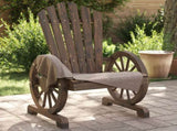 Garden Adirondack Chair Set of 2 Burnt wood Solid Fir Wood Medium 365092
