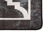 Rug Washable Black and White 80x300 cm 136604