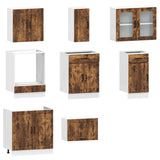 8 Piece Kitchen Cabinet Set Lucca Smoked Oak Engineered Wood 3314836