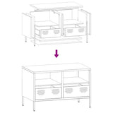 TV Cabinet White 68x39x43.5 cm Cold-rolled Steel 851321
