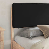 Bed Frame with Upholstered Headboard Black 200 x 200 cm 3398141