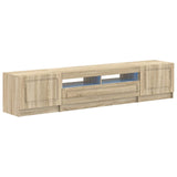 5 Piece LED TV Cabinet Sonoma Oak Engineered Wood 3417001