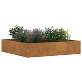 Lawn Edging 6 pcs Rusty 60 x 60 x 13 cm Weathering Steel 874743
