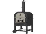 Steel 3-Tier Outdoor Pizza Oven Charcoal BBQ Grill, Black T3398P323897