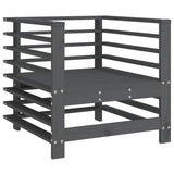 Garden Chairs 2 pcs Grey Solid Wood Pine 825627