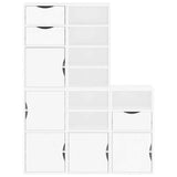 Side Cabinets 5 pcs "ODDA" White 40x24x79 cm Solid Wood Pine 3365365