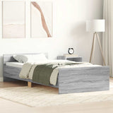 Bed Frame without Mattress Grey Sonoma 100x200 cm Engineered Wood 835937