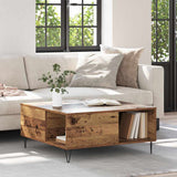 Coffee Table Old Wood 80 x 80 x 36.5 cm Engineered Wood 881666