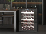 41 Bottle Wine Fridge, 91 Litre Capacity, 45cm Freestanding Wine Cooler Fridge with Glass Door, LED T3398P328365