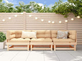 3 Piece Garden Lounge Set Solid Wood Pine 825415