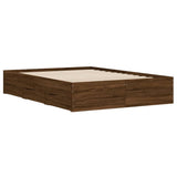 Bed Frame with Drawers without Mattress Brown Oak 120x190 cm Small Double 3207321