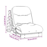Futon Sofa Bed with Mattress 70x206x11 cm Impregnated Wood Pine 846755
