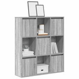 Bookcase Grey Sonoma 89x24x101.5 cm Engineered Wood 860405