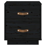 Bedside Cabinets 2 pcs Black 40x34x45 cm Solid Wood Pine 818334