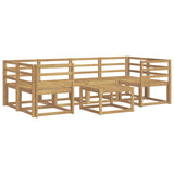 Outdoor Sofa Set 7 pcs White 59 x 59 x 37 cm Solid Acacia Wood 3387298
