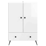 Sideboard High Gloss White 66 x 34.5 x 95 cm Engineered Wood 895589