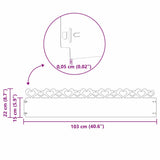Lawn Edgings 20 pcs Silver 103 x 0.05 x 22 cm Stainless Steel 874841