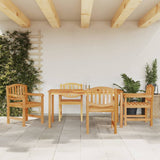 5 Piece Garden Dining Set Solid Wood Teak 3157931