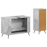 2 Piece Bathroom Cabinet Set BREDA Concrete Grey 3417723