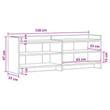 TV Cabinet 135 x 33 x 47 cm Concrete Grey Engineered Wood 8011230