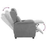 Recliner Chair Light Grey 66.5 x 94 x 101.5 cm Polyester 340152