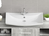 Luxury Ceramic Basin Rectangular with Overflow & Faucet Hole 140688