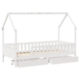 Kids Bed Frame with Drawers without Mattress 90x190 cm Single Solid Wood 3302039