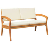 Bistro Set with Cushion 4 pcs Brown Polyester 3328613