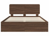 Bed Frame with Headboard Brown Oak 120 x 190 cm Solid Pine Wood 3412521