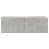 Wall TV Cabinets 2 pcs Concrete Grey 100x30x30 cm Engineered Wood 804548