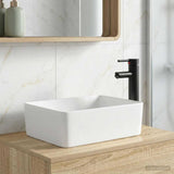 Bathroom Wash Basin Matte Black 40.5 x 30.5 x 13 cm Metal 890249